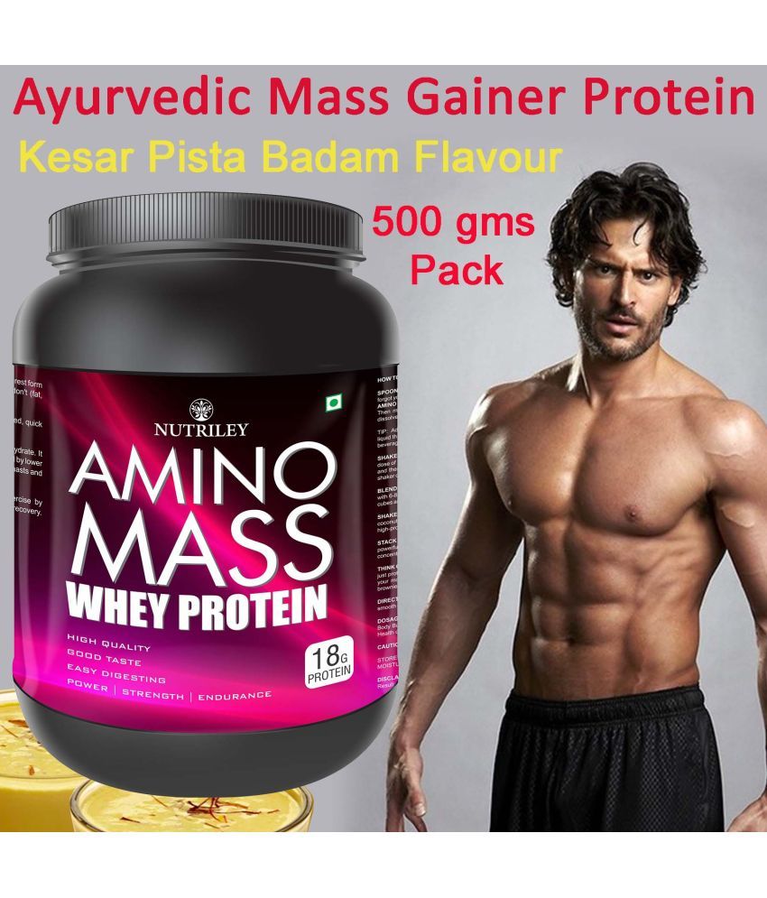     			Nutriley Amino Mass Whey Protein ( 500 gm , Kesar Pista Badam - Flavour )