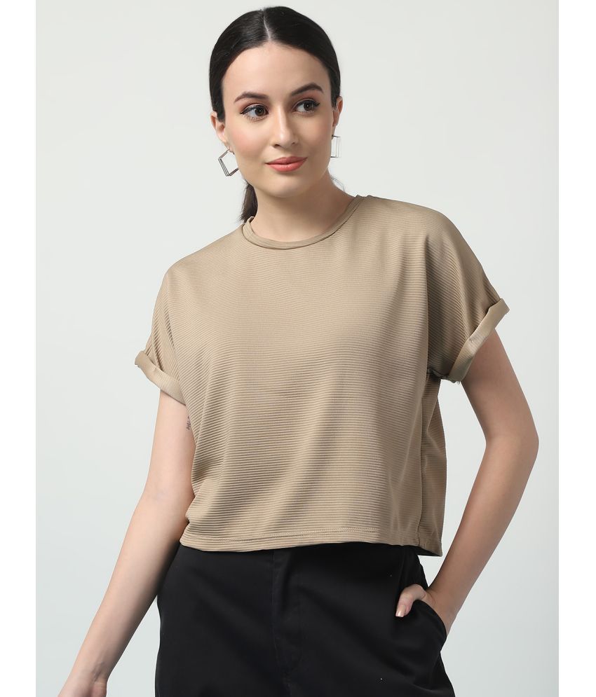     			Rigo Beige Polyester Women's Crop Top ( Pack of 1 )