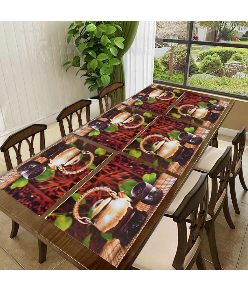     			Sanraksshan PVC Solid Rectangle Table Mats ( 40 cm x 32 cm ) Pack of 1 - Multi