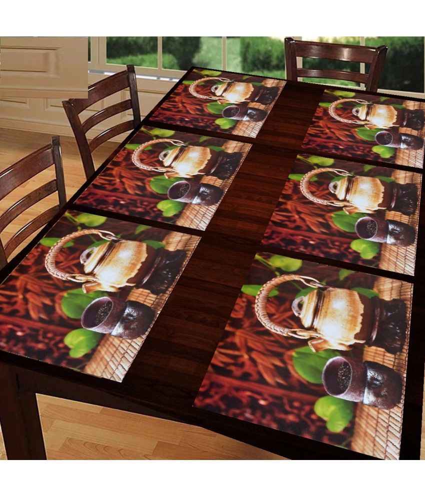     			Sanraksshan PVC Solid Rectangle Table Mats ( 40 cm x 32 cm ) Pack of 1 - Multi