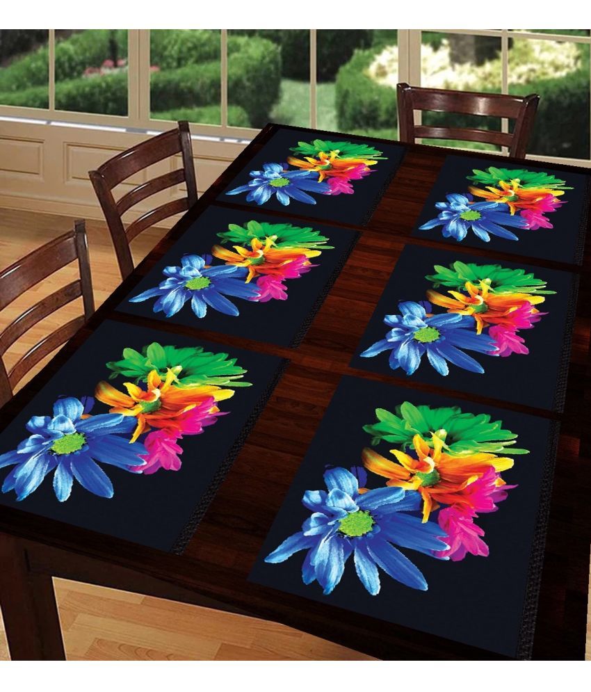     			Sanraksshan PVC Solid Rectangle Table Mats ( 40 cm x 32 cm ) Pack of 1 - Multi