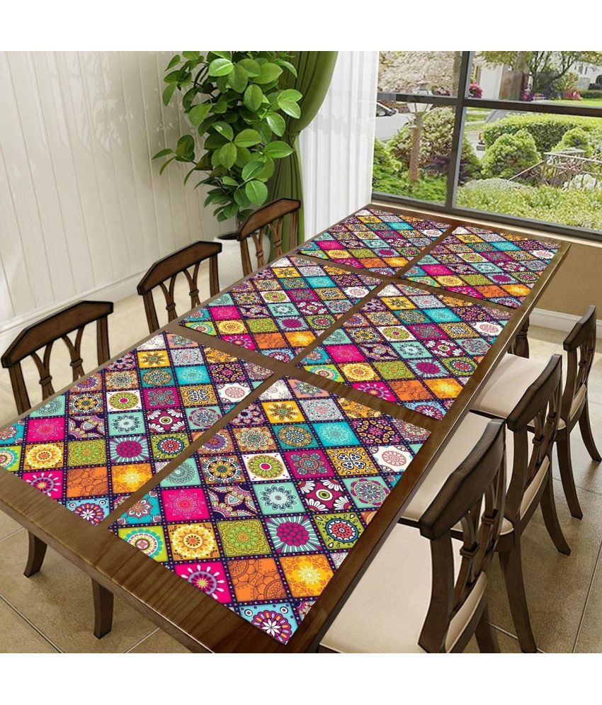     			Sanraksshan PVC Solid Rectangle Table Mats ( 40 cm x 32 cm ) Pack of 1 - Multi