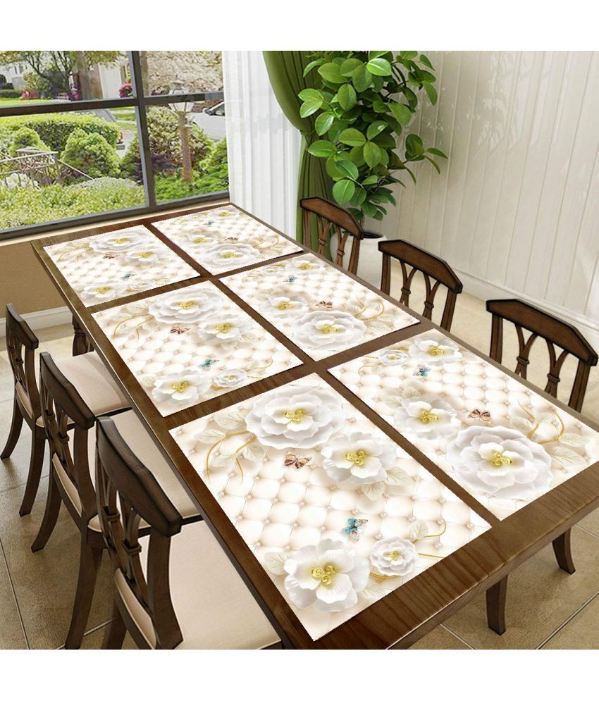     			Sanraksshan PVC Solid Rectangle Table Mats ( 40 cm x 32 cm ) Pack of 1 - Multi