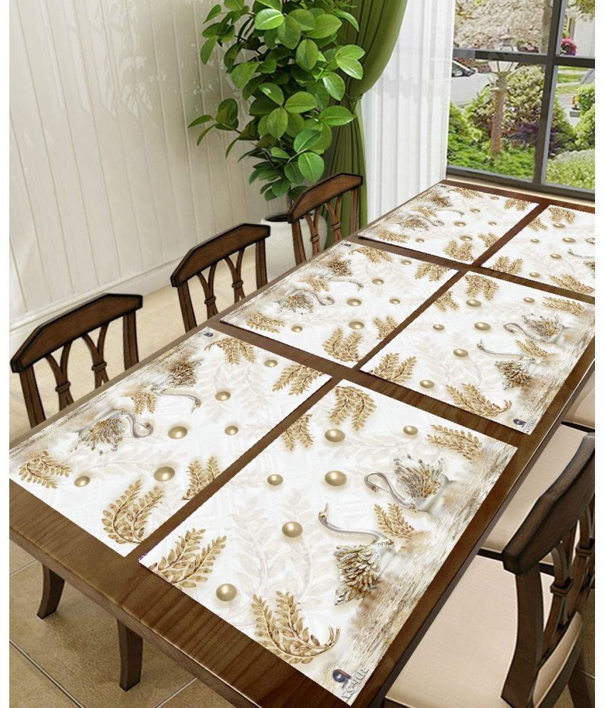     			Sanraksshan PVC Solid Rectangle Table Mats ( 40 cm x 32 cm ) Pack of 1 - Multi