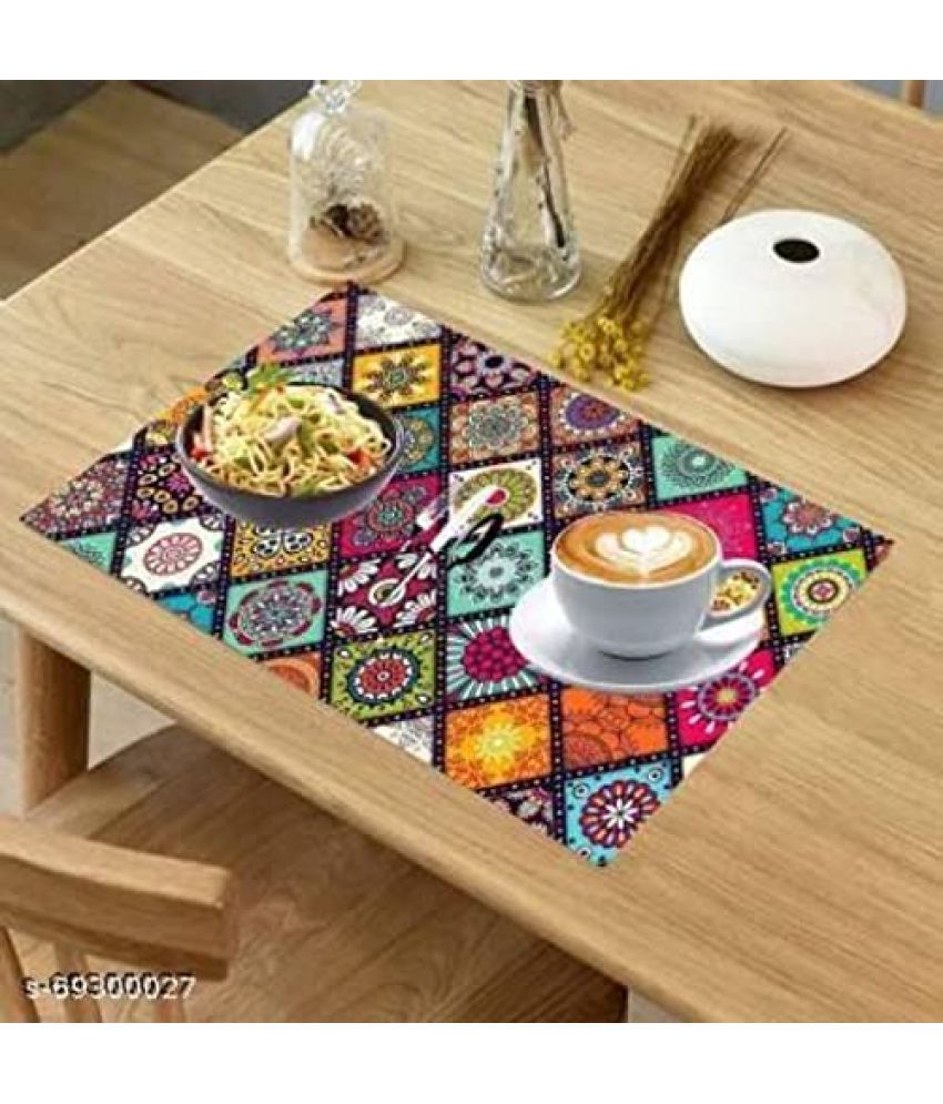     			Sanraksshan PVC Solid Rectangle Table Mats ( 40 cm x 32 cm ) Pack of 1 - Multi