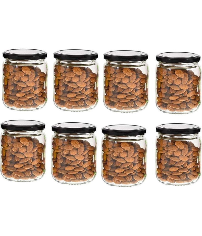     			Somil Glass Container Jar Glass Transparent Utility Container ( Set of 8 )