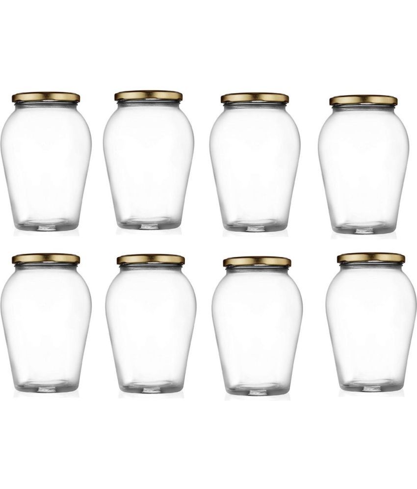     			Somil Glass Container Jar Glass Transparent Utility Container ( Set of 8 )