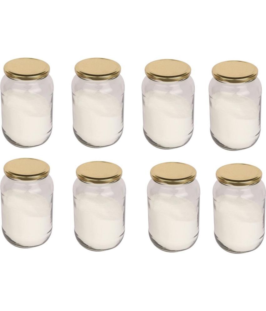     			Somil Glass Container Jar Glass Transparent Utility Container ( Set of 8 )