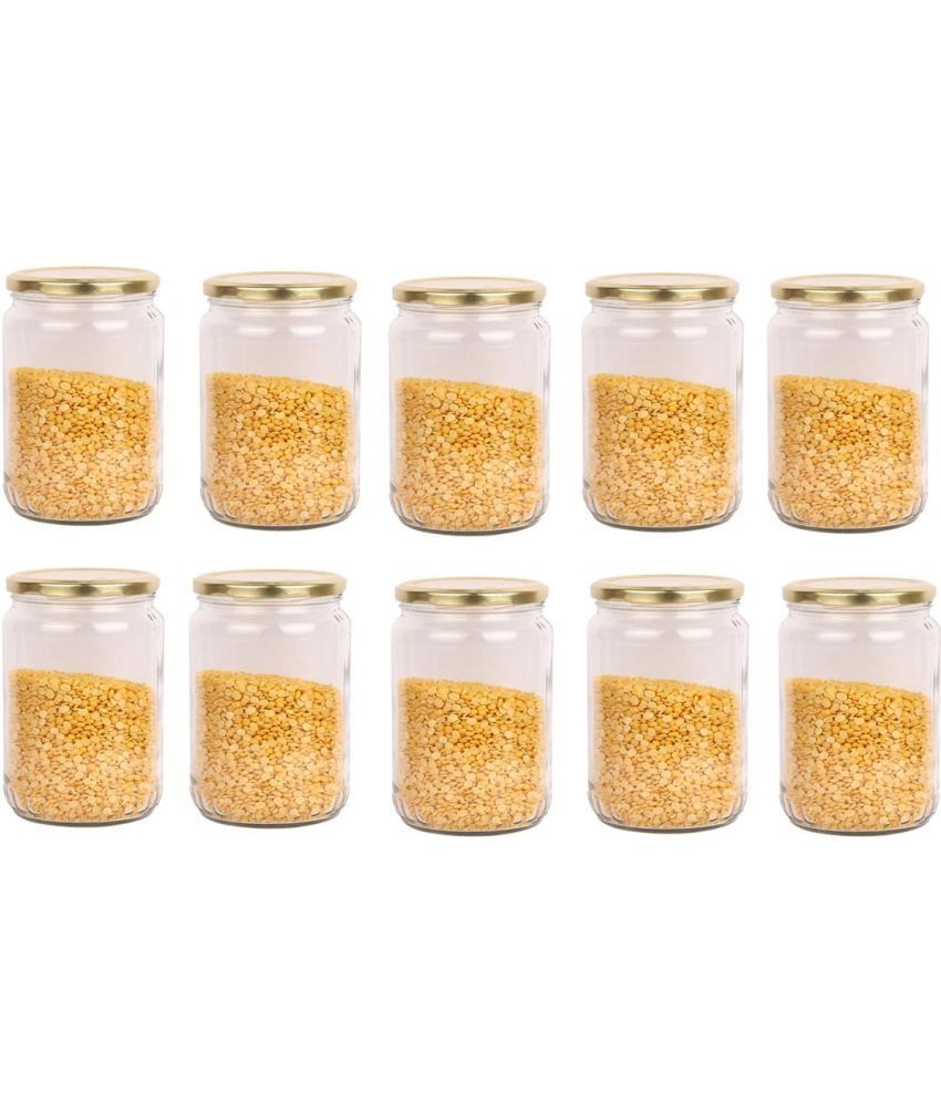     			Somil Glass Container Jar Glass Transparent Utility Container ( Set of 10 )