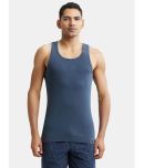 Jockey 9922 Men Super Combed Cotton Rib Round Neck with Racer Back Gym Vest - Graphite