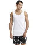 Jockey 8816 Men Super Combed Cotton Round Neck Sleeveless Vest - White