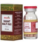 Multani Vasant Malti Ras with 24 Carat Gold & Pearl | Ayurvedic Herbal Tablet for Reducing Cough and Cold | Blend of Natural Herbs and Minerals | 10 Tablets