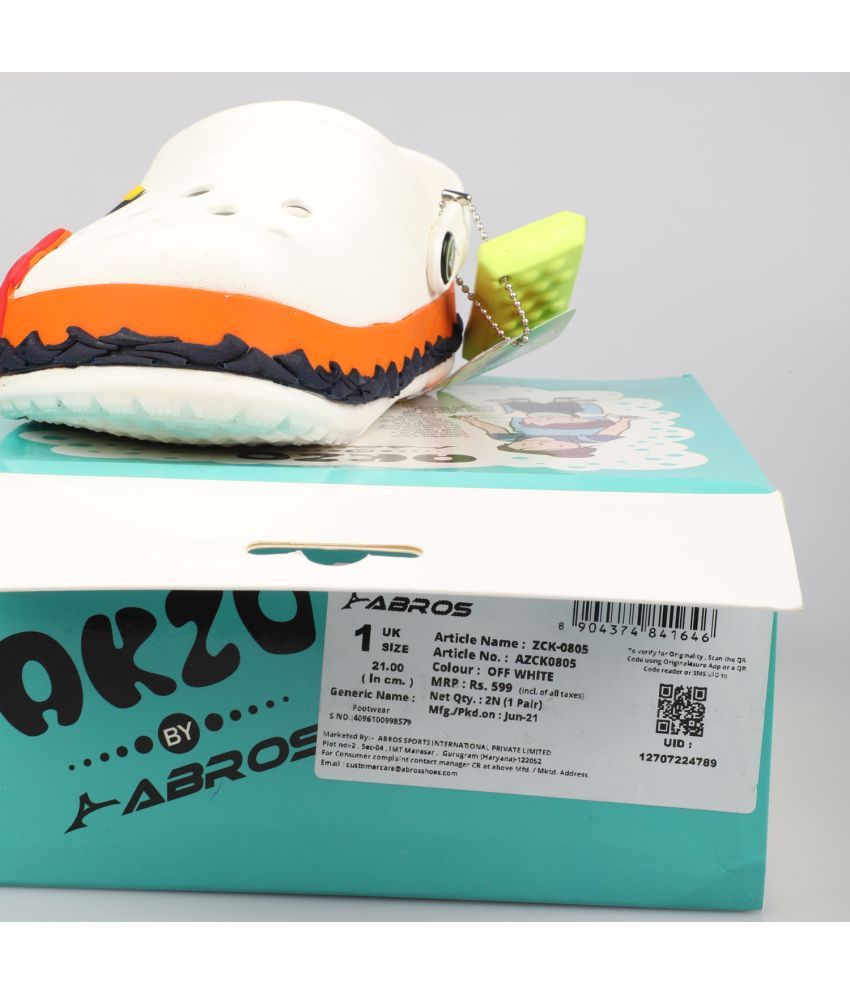     			Abros - Off White Boy's Clogs ( 1 Pair )