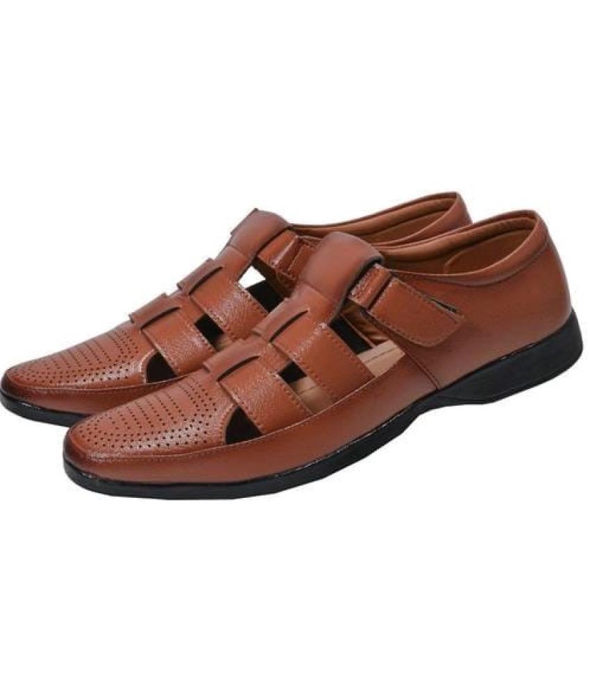     			Akiko - Tan Men's Sandals