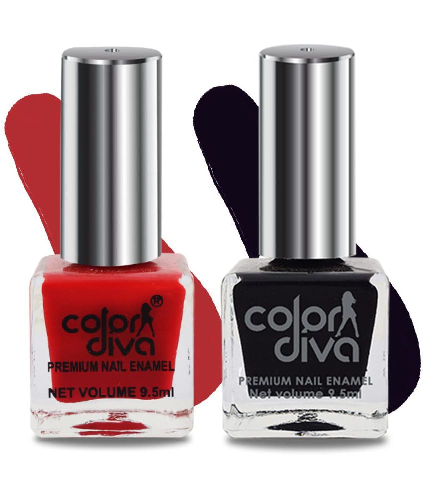     			Color Diva Multi Matte Nail Polish 19 ( Pack of 2 )