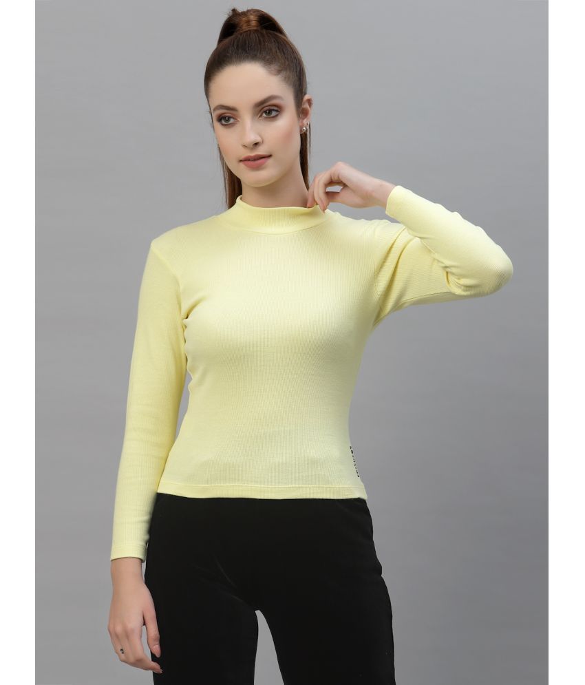     			Friskers Yellow Cotton Women's Regular Top ( Pack of 1 )