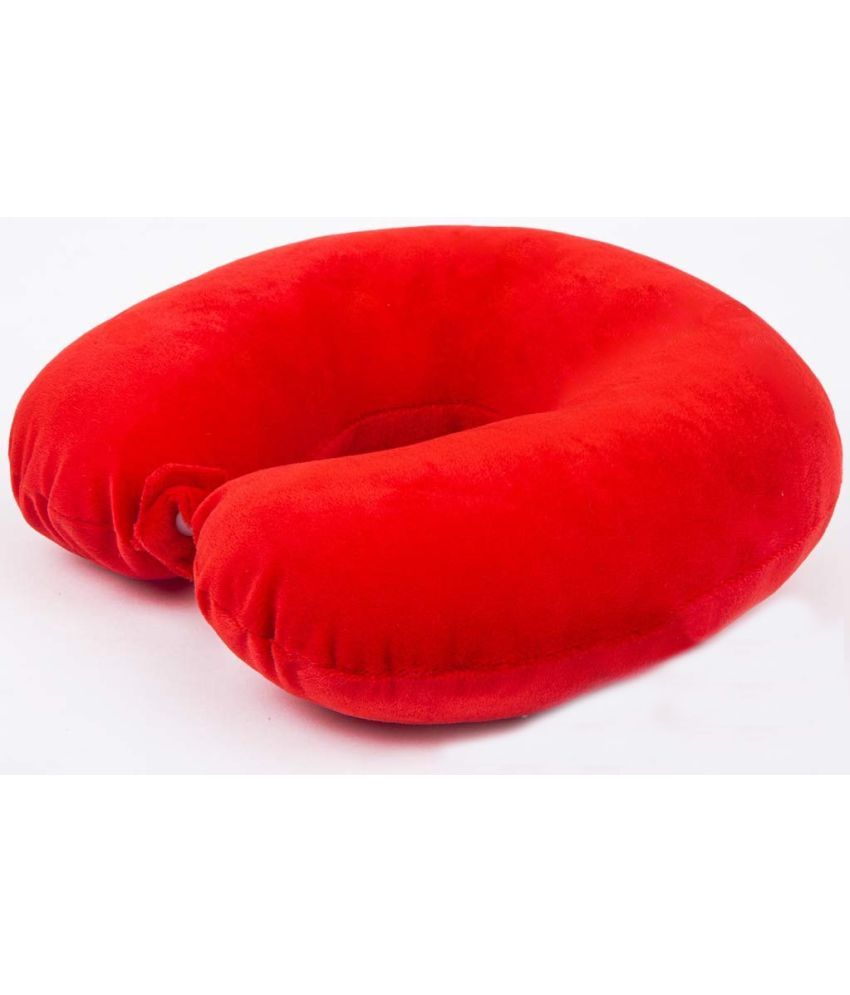     			JUZZII Red Neck Pillow ( Pack of 1 )