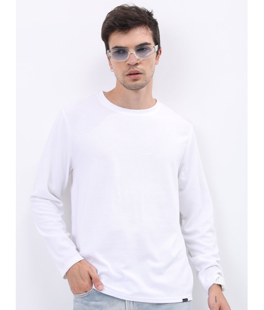     			Ketch Polyester Oversized Fit Solid Full Sleeves Men's T-Shirt - White ( Pack of 1 )