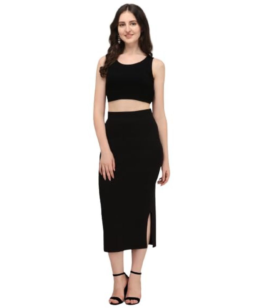     			Krunal Raiyani Black Polyester Women's A-Line Skirt ( Pack of 1 )
