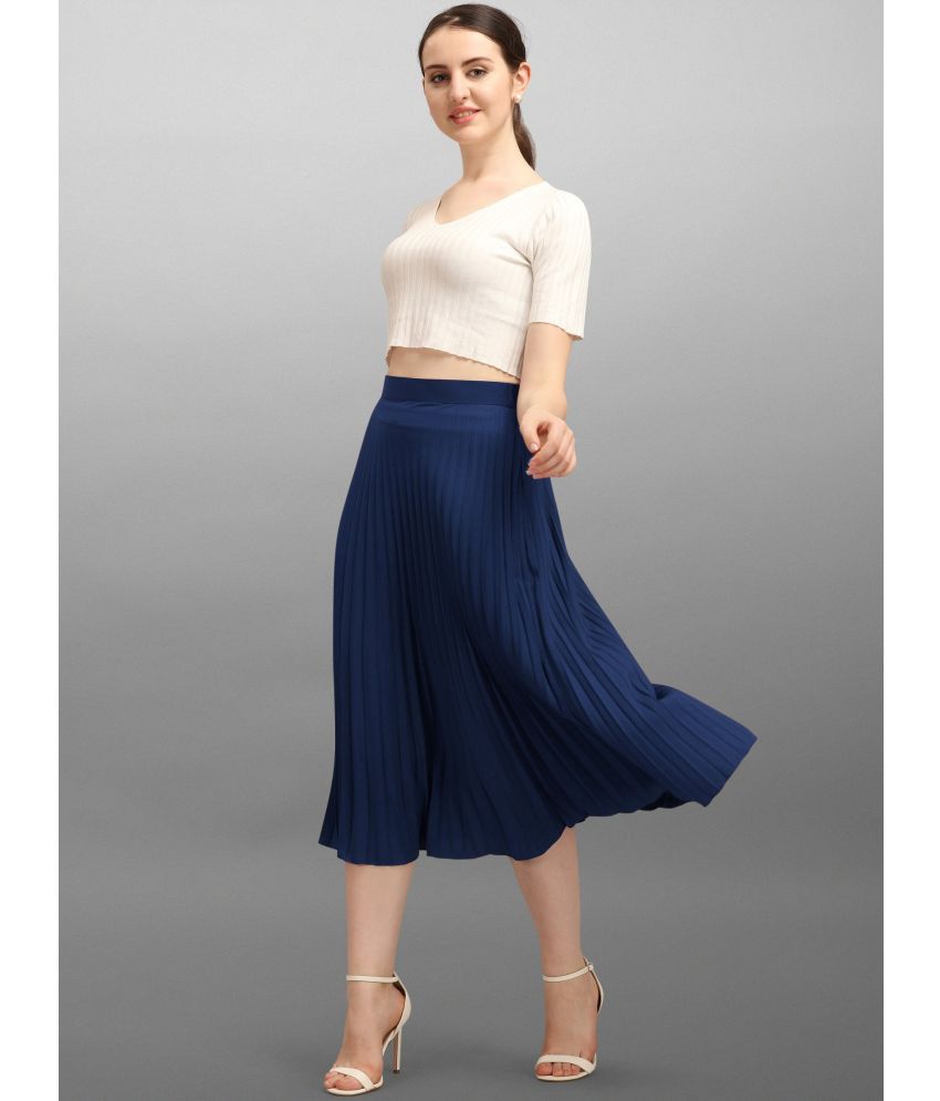     			Krunal Raiyani Blue Polyester Women's A-Line Skirt ( Pack of 1 )