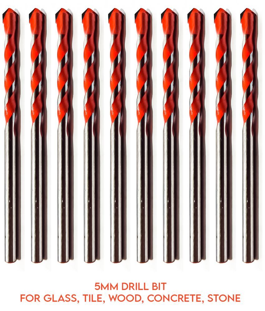     			LXMI 5mm Ceramic Multipurpose Drill Bit for Glass, Tile, Wood, Concrete, Stone (Pack of 10)