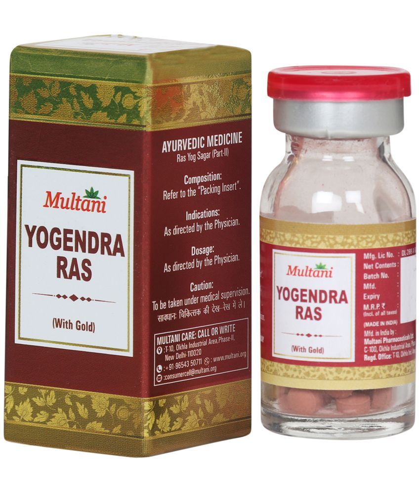     			Multani Yogendra Ras with Gold | Enriched With 24 Carat Gold, Pearl & Abhrak Bhasma | Balances Vata & Pitta Dosha | 30 Tablets