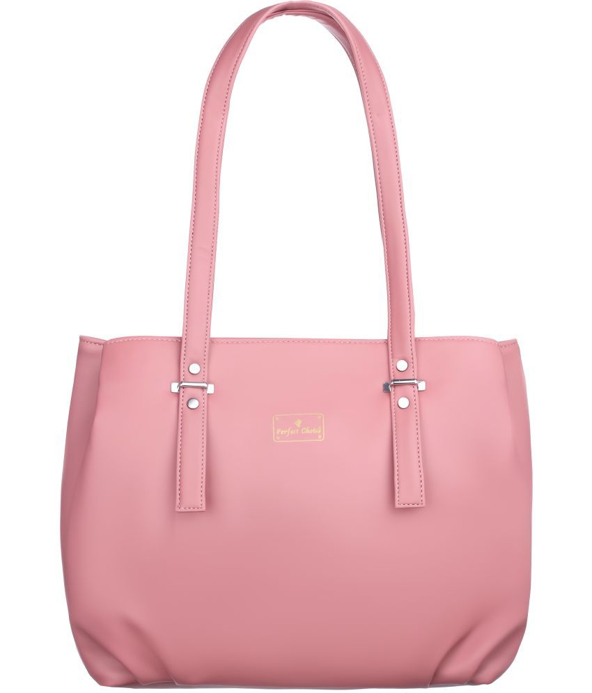     			Perfect Choice Pink PU Shoulder Bag