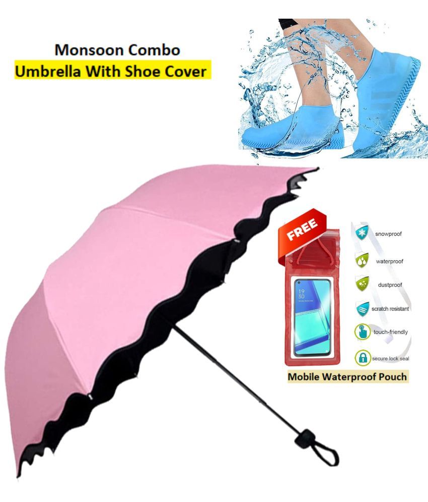     			RAMDEV ENTERPRISE Pink 1 Fold Umbrella