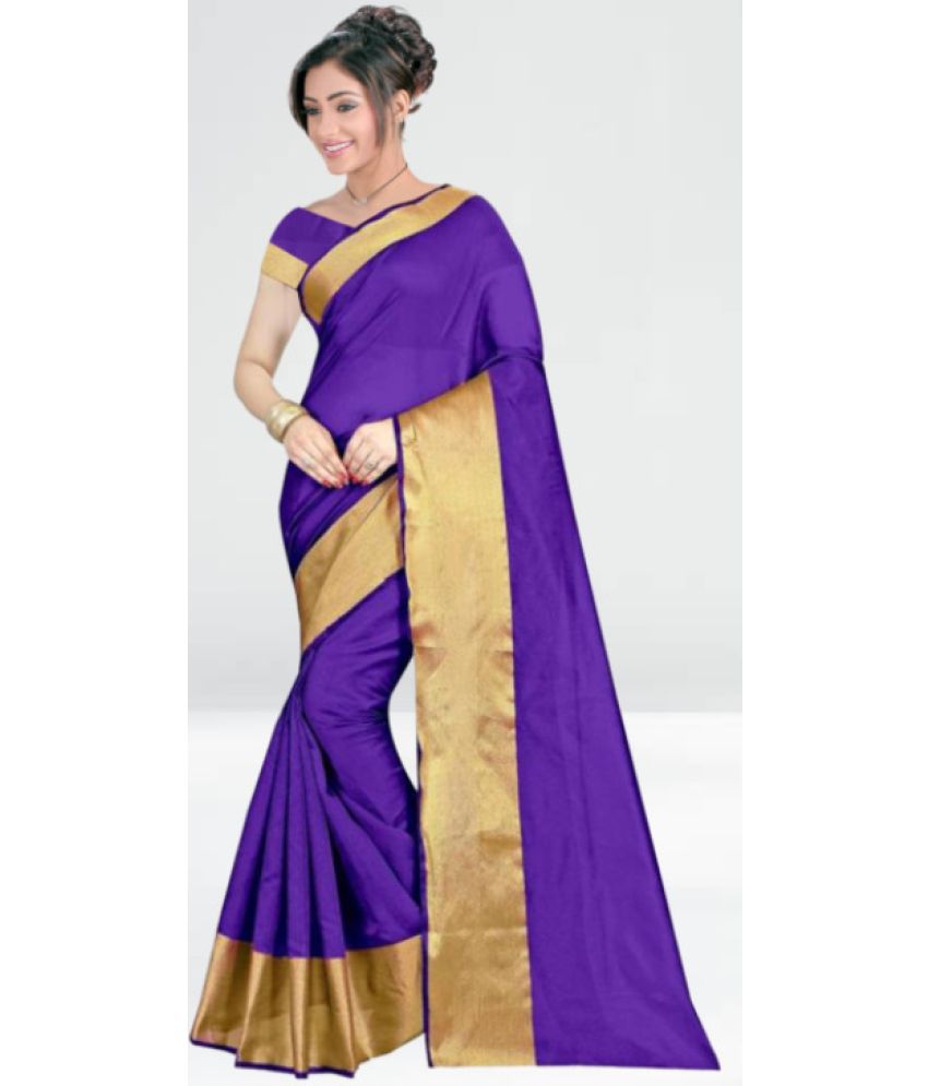     			Saadhvi Cotton Silk Printed Saree Without Blouse Piece - Multicolor ( Pack of 1 )