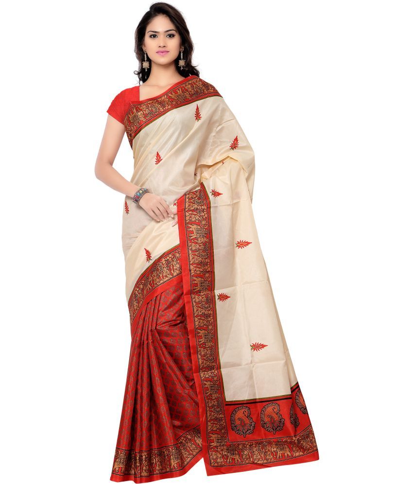     			Saadhvi Cotton Silk Woven Saree Without Blouse Piece - Multicolor ( Pack of 1 )