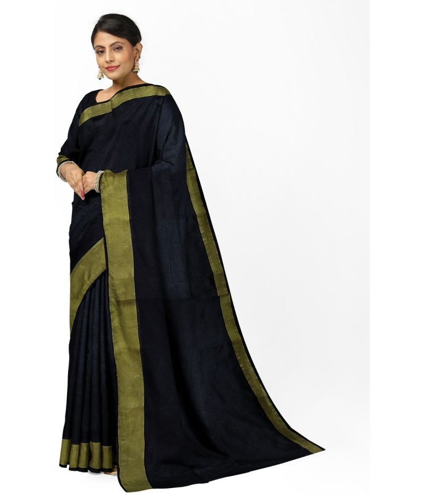     			Saadhvi Cotton Silk Woven Saree Without Blouse Piece - Brown ( Pack of 1 )