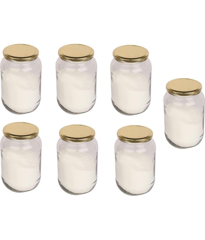     			Somil Glass Container Jar Glass Transparent Utility Container ( Set of 7 )