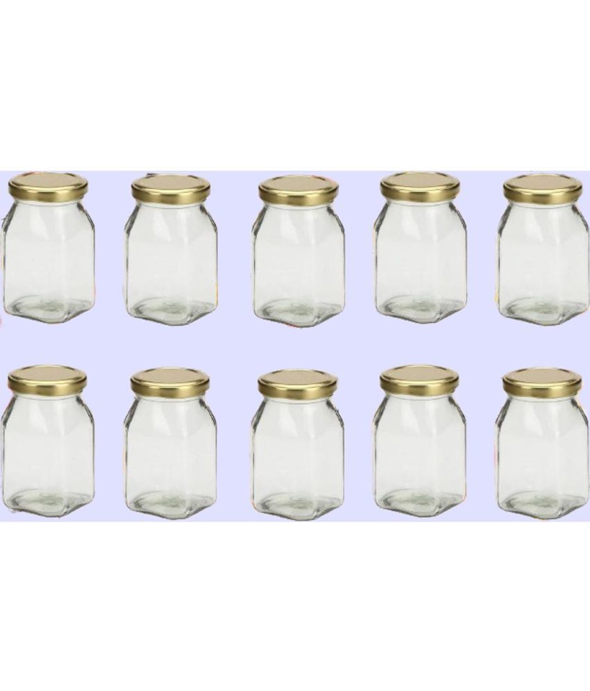     			Somil Glass Container Jar Glass Transparent Utility Container ( Set of 10 )