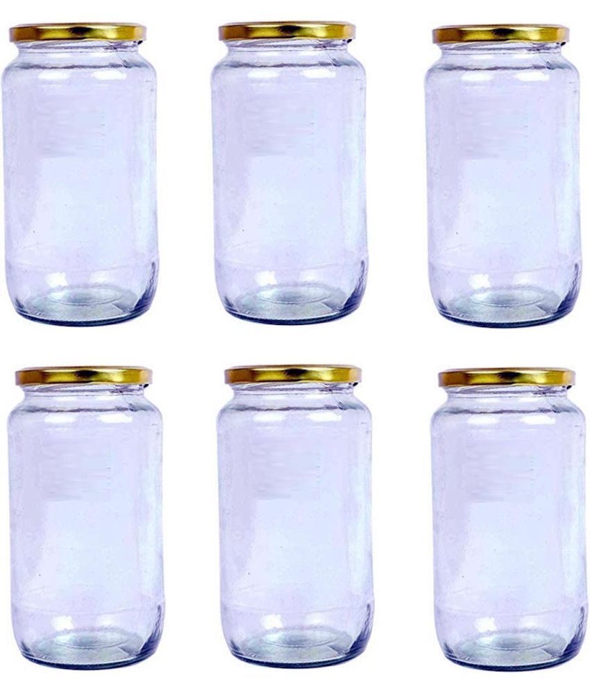     			Somil Glass Container Jar Glass Transparent Utility Container ( Set of 6 )