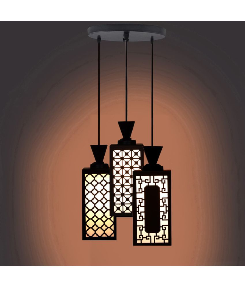     			Somil Wood Decorative & Designer Pendant Black - Pack of 1