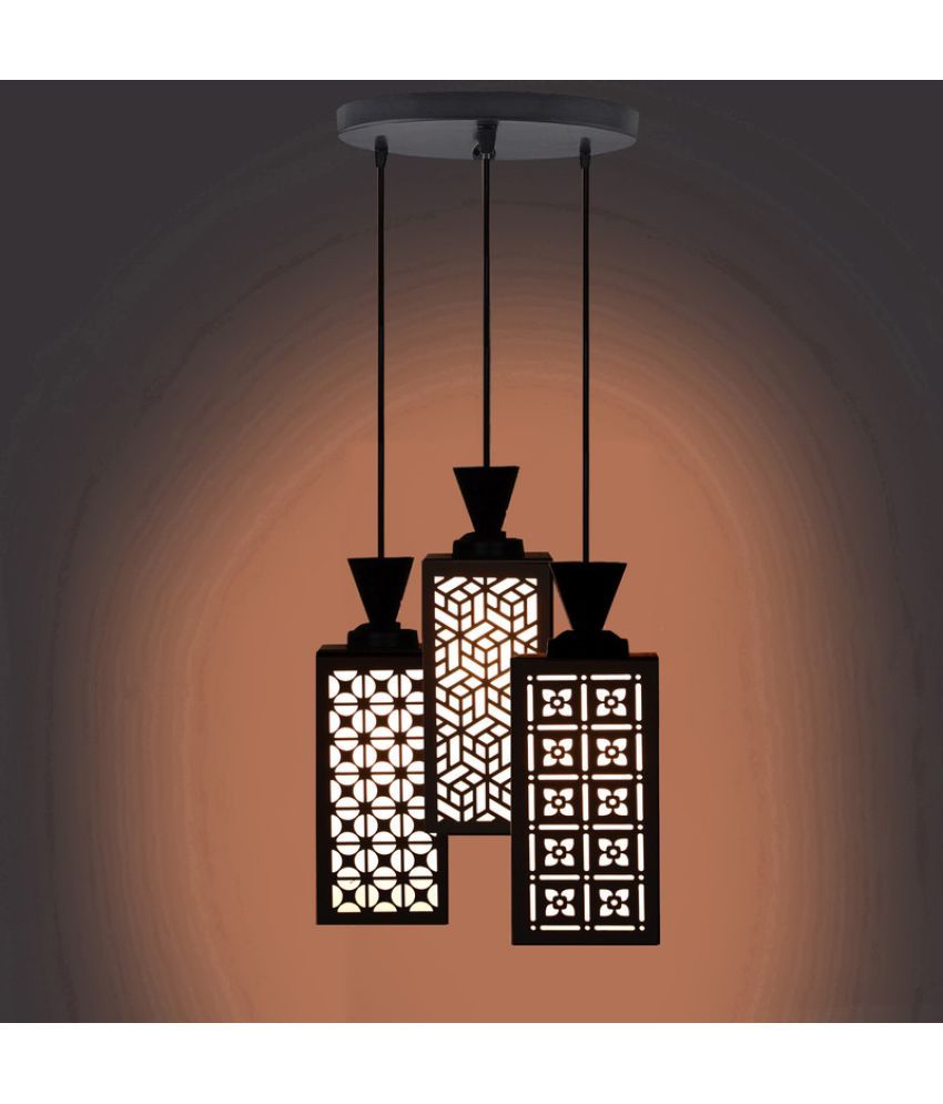     			Somil Wood Decorative & Designer Pendant Black - Pack of 1