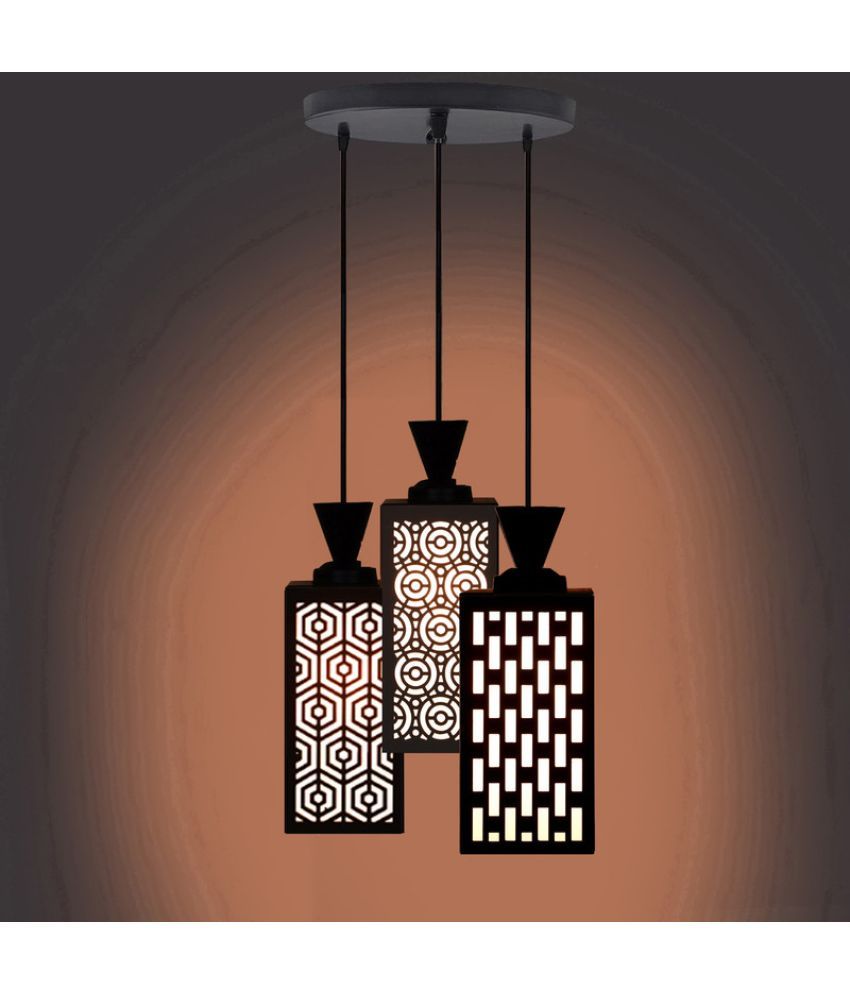     			Somil Wood Decorative & Designer Pendant Black - Pack of 1