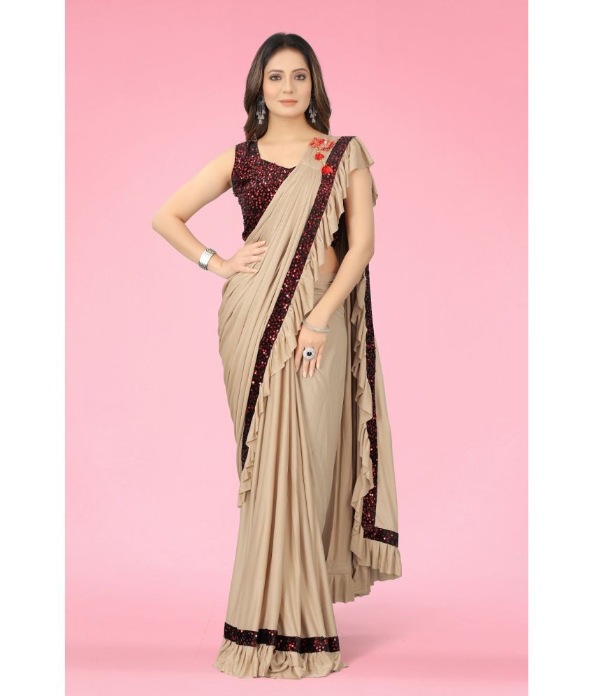     			Vkaran Cotton Silk Solid Saree Without Blouse Piece - Grey ( Pack of 1 )