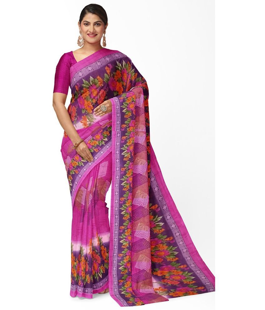     			Vkaran Cotton Silk Solid Saree Without Blouse Piece - Brown ( Pack of 1 )