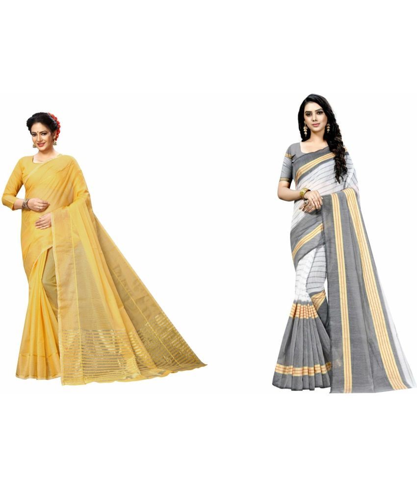     			Vkaran Net Cut Outs Saree With Blouse Piece - Beige ( Pack of 1 )