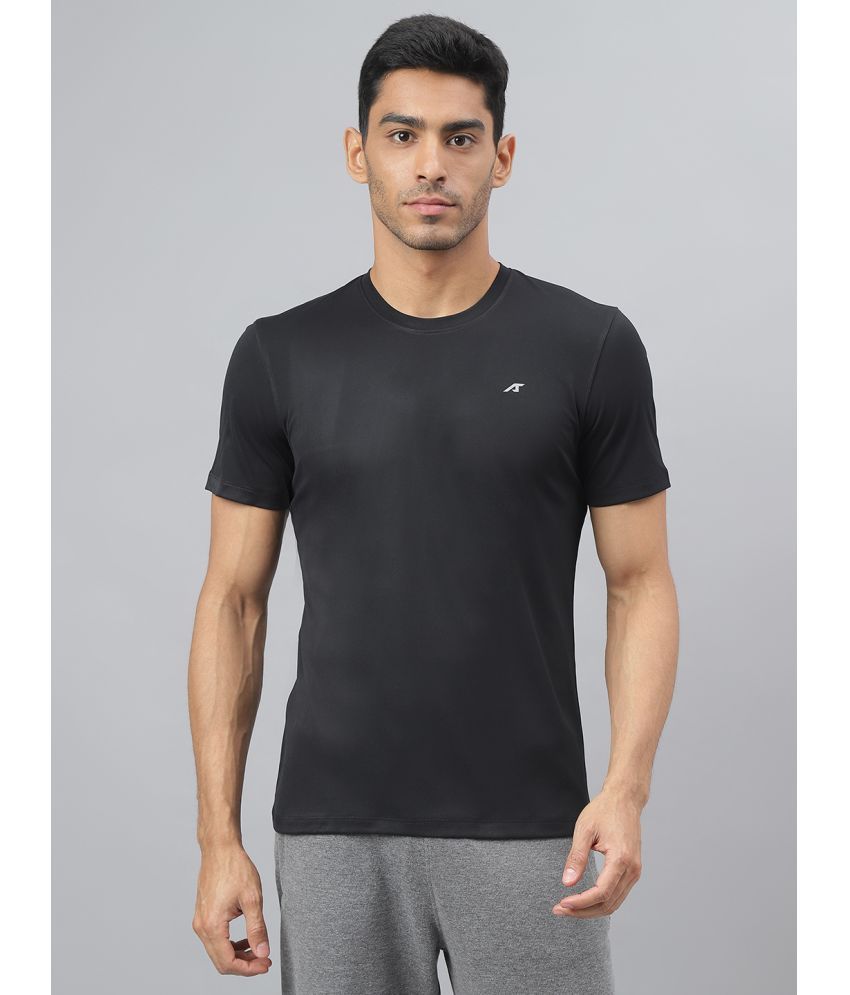     			Alcis Black Polyester Slim Fit Men's Sports T-Shirt ( Pack of 1 )