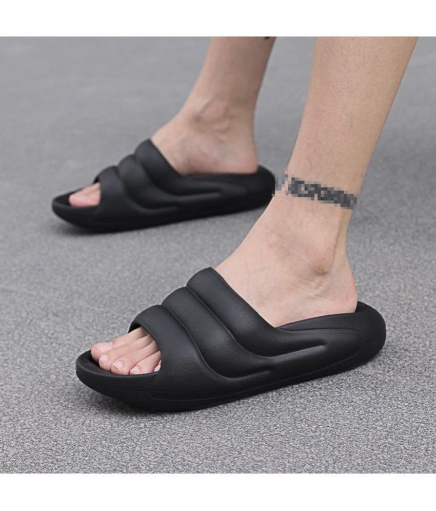     			Deals4you Black Men's Slide Flip Flop