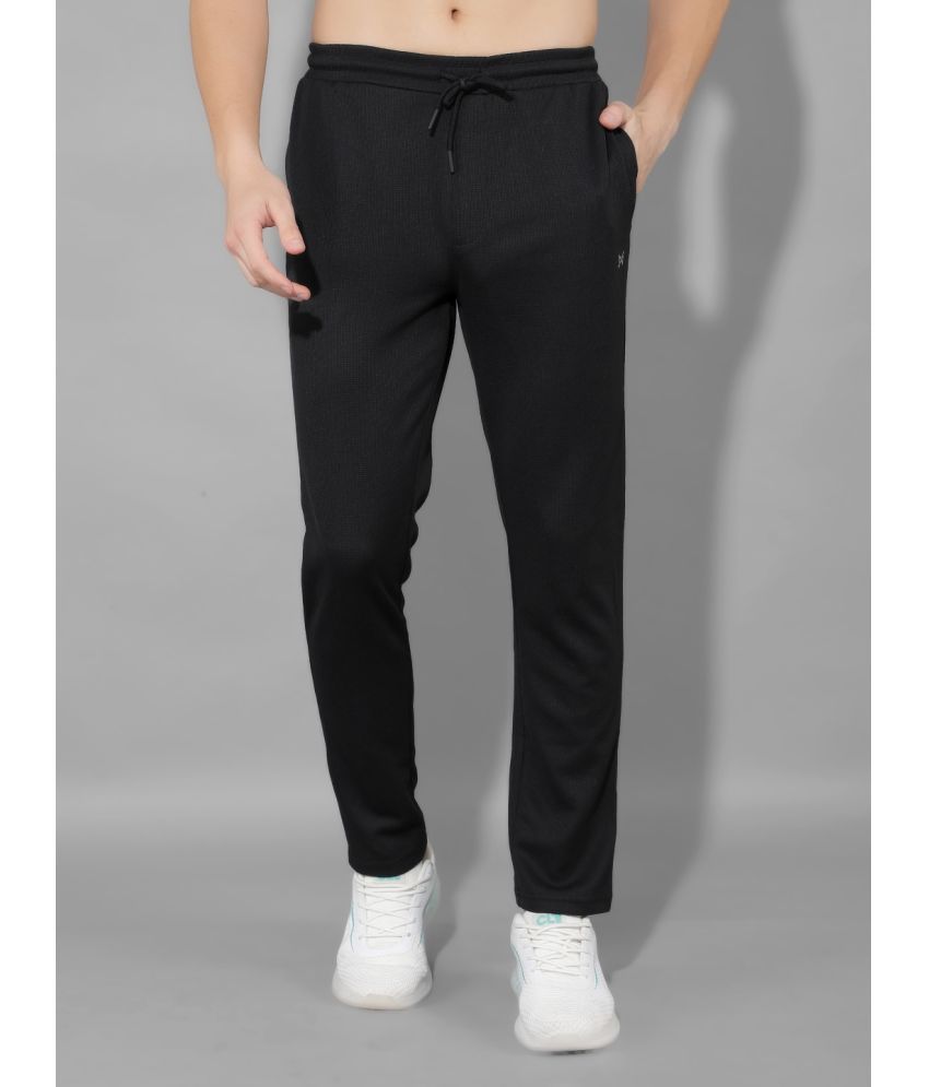     			Force NXT Black Polyester Men's Sports Trackpants ( Pack of 1 )