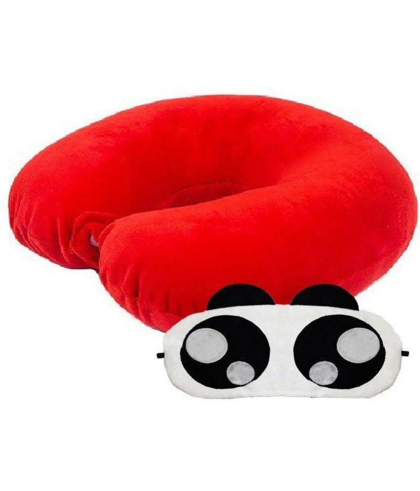     			JUZZII Red Neck Pillow,Eye Shade ( Pack of 2 )