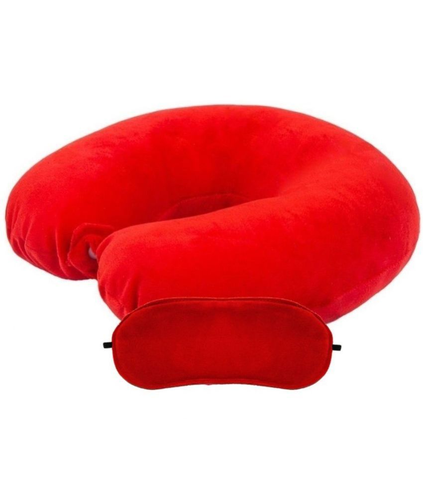     			JUZZII Red Neck Pillow,Eye Shade ( Pack of 2 )