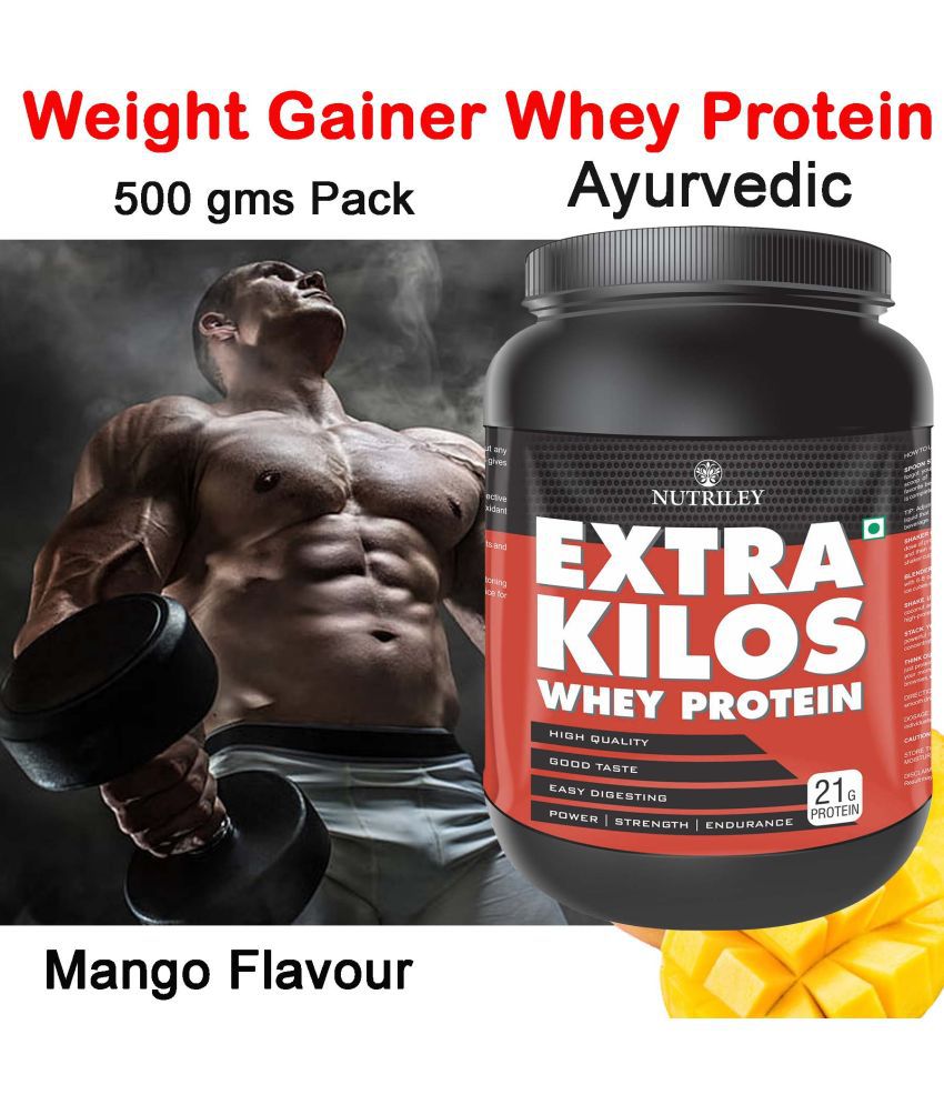     			Nutriley Extra Kilos Whey Protein ( 500 gm , Mango - Flavour )