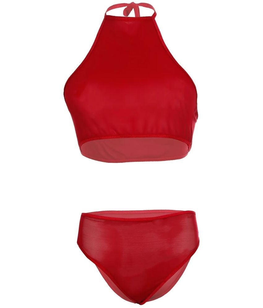     			Purble Red Polyester Women's Bra & Panty Set ( Pack of 1 )