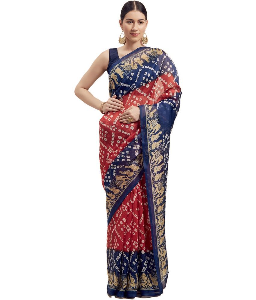     			Saadhvi Net Cut Outs Saree With Blouse Piece - Multicolor ( Pack of 1 )