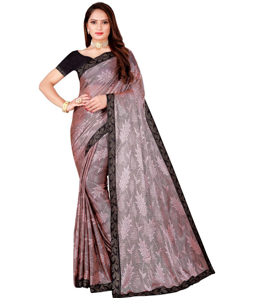     			Saadhvi Net Cut Outs Saree With Blouse Piece - Pink ( Pack of 1 )