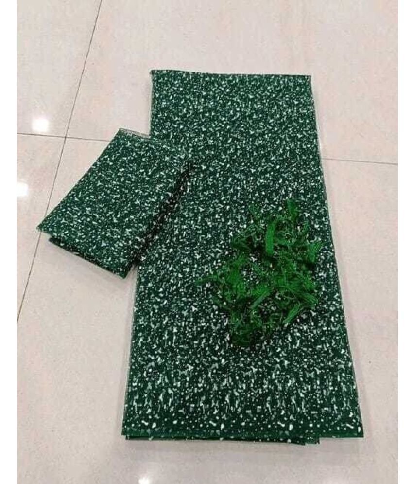     			Vkaran Cotton Silk Applique Saree Without Blouse Piece - green ( Pack of 2 )